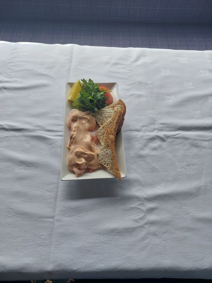 Prawn cocktail starter with Marie Rose sauce and brown bread — TMT Café Bistro, Jedburgh